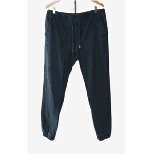 Mens Black Joggers XXL Twill Khaki Hipster Distress WT02 Comfy Dad Work Travel